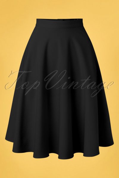 50s Amelie Swing Skirt in Black