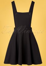 50s Amelie Pinafore Dress in Black