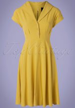 50s Sahara Swing Dress in Yellow