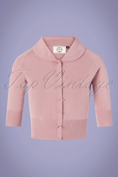 40s April Bow Cardigan in Lilac