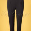50s Amelie Cigarette Trousers in Black