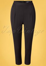 50s Amelie Cigarette Trousers in Black