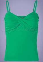 50s Wrap Front Top in Green