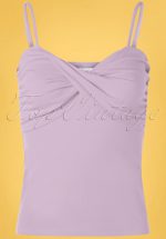 50s Wrap Front Top in Lilac