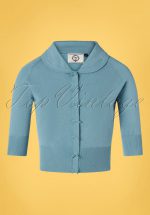 40s April Bow Cardigan in Baby Blue