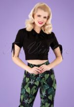 50s Pussy Crop Top in Black