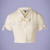 50s Pussy Crop Top in Cream