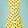 60s Sharen Polkadot Sun Dress in Yellow