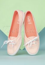 50s Teacup Twill Ballerina Sneakers in Rose