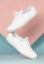 50s Champion Daisy Embroidered Sneakers in White