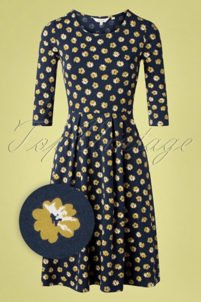 60s The Mouls Dune Swing Dress in Primrose Blue