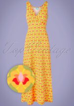 70s Lea Long Singlet Maxi Dress in Yellow