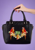 50s Seychelles Tropical Bag in Black