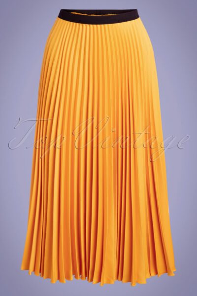 50s Marilyn Pleated Skirt in Honey