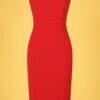 50s Aretha Wiggle Dress in Lipstick Red