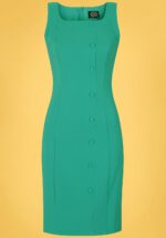 50s Diana Wiggle Dress in Turquoise