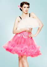 50s Retro Short Petticoat Chiffon in Hot Pink