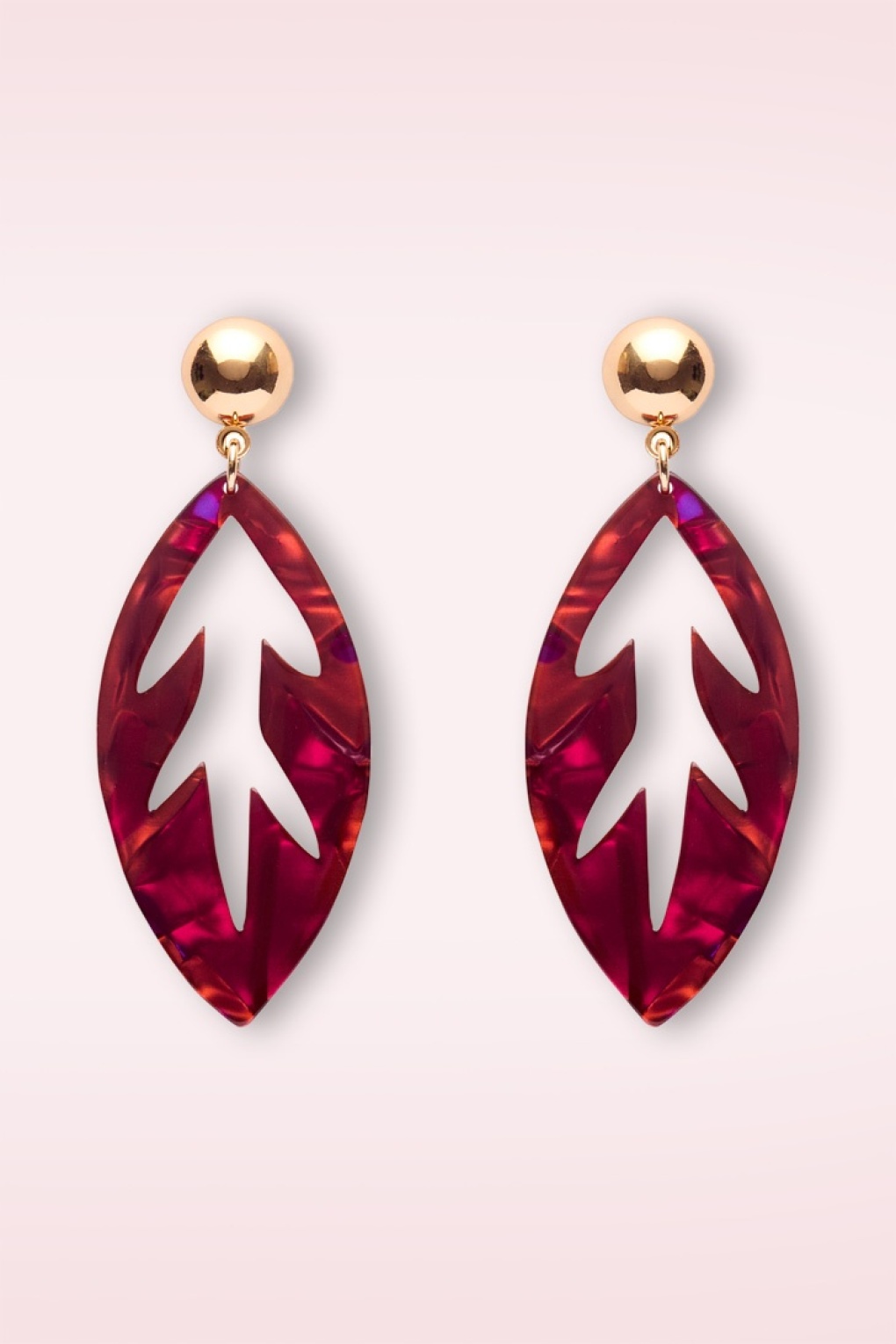 276993-Erstwilder-54580-Earrings-Leaf-Drop-Maroon-250506-001W-full