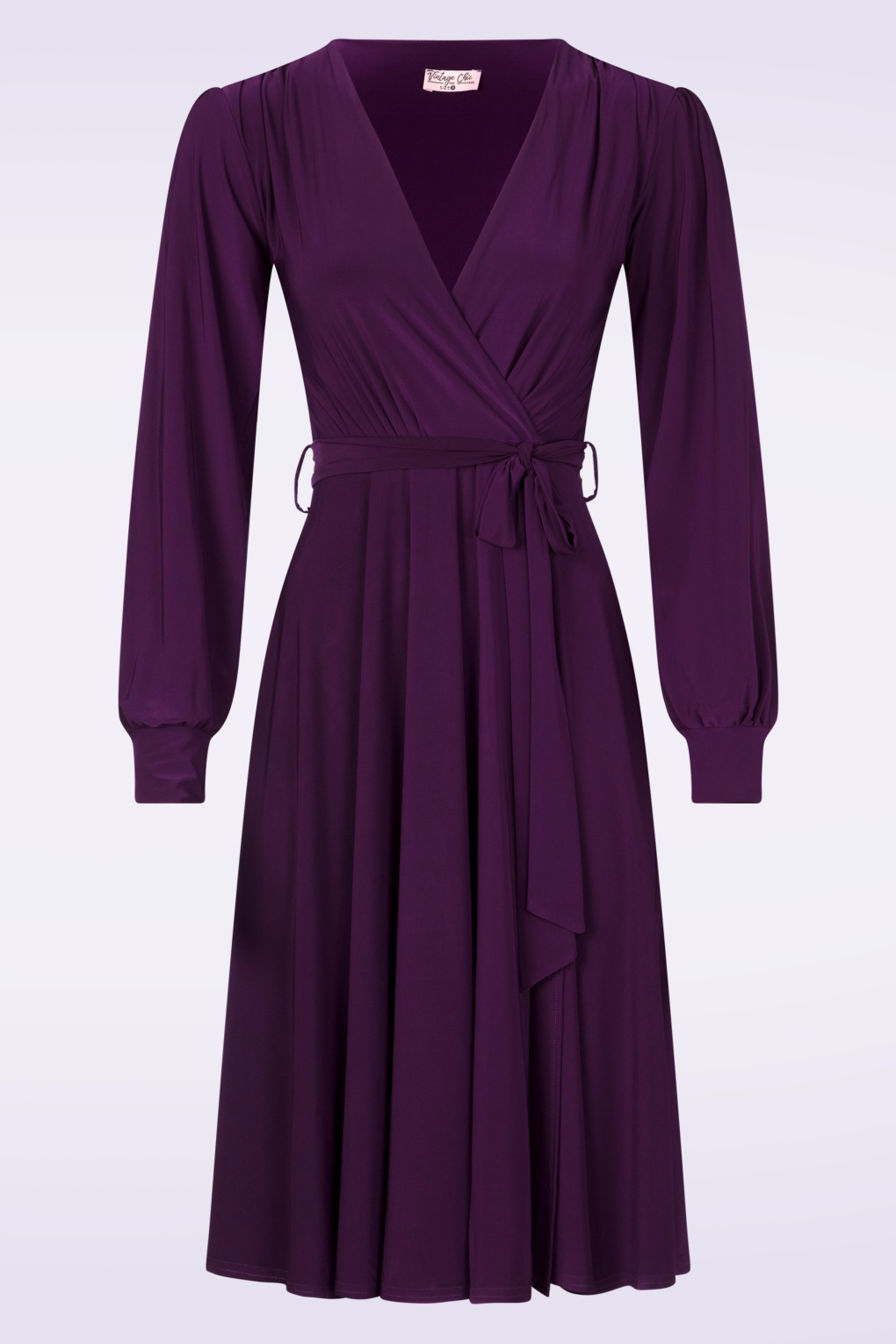 278085-Vintage-Chic-54624-Dress-Aubergine-Plum-Semi-Swing-250811-001W-full