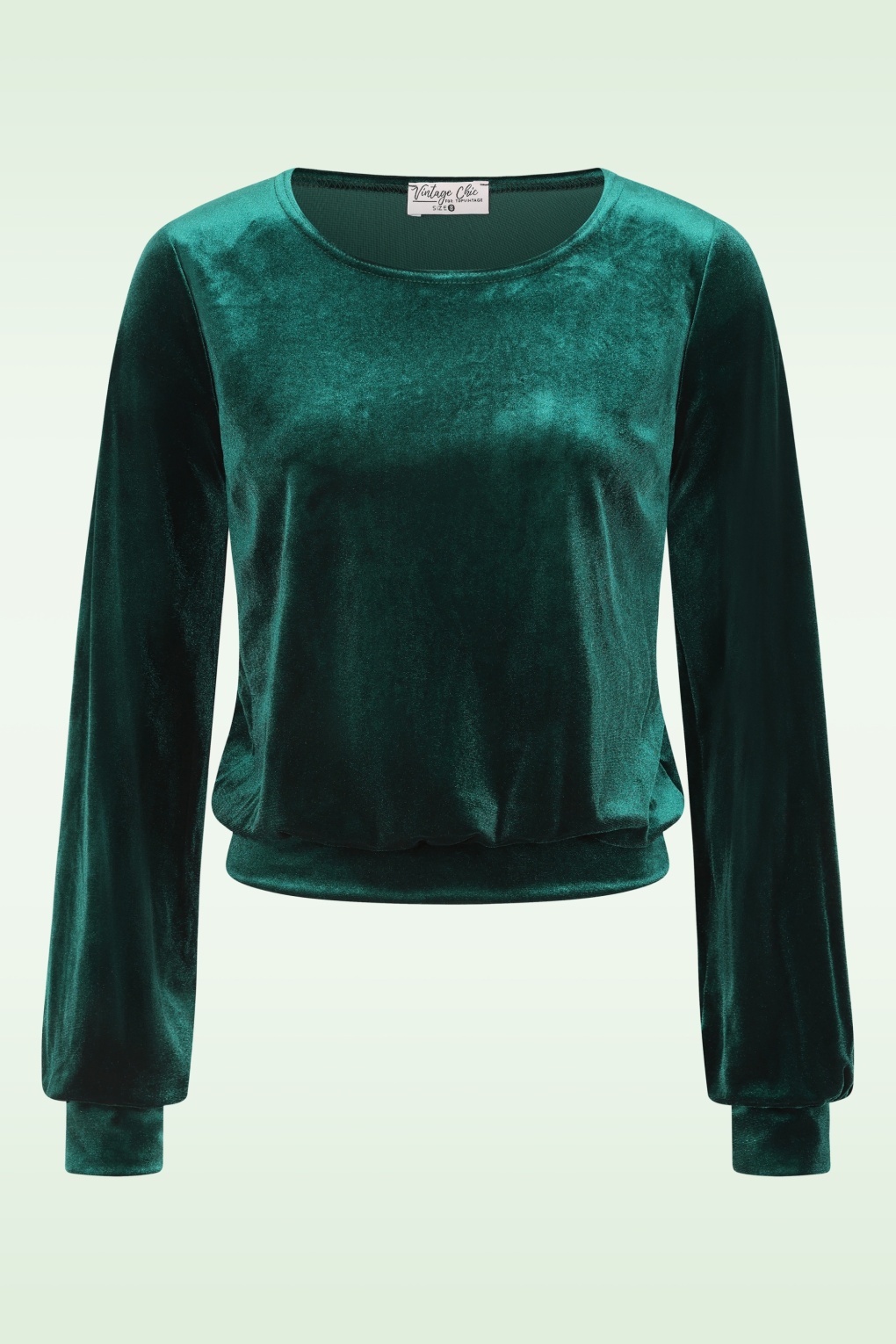 281651-Vintage-Chic-54282-Top-Velour-Velvet-Green-251008-001W-full