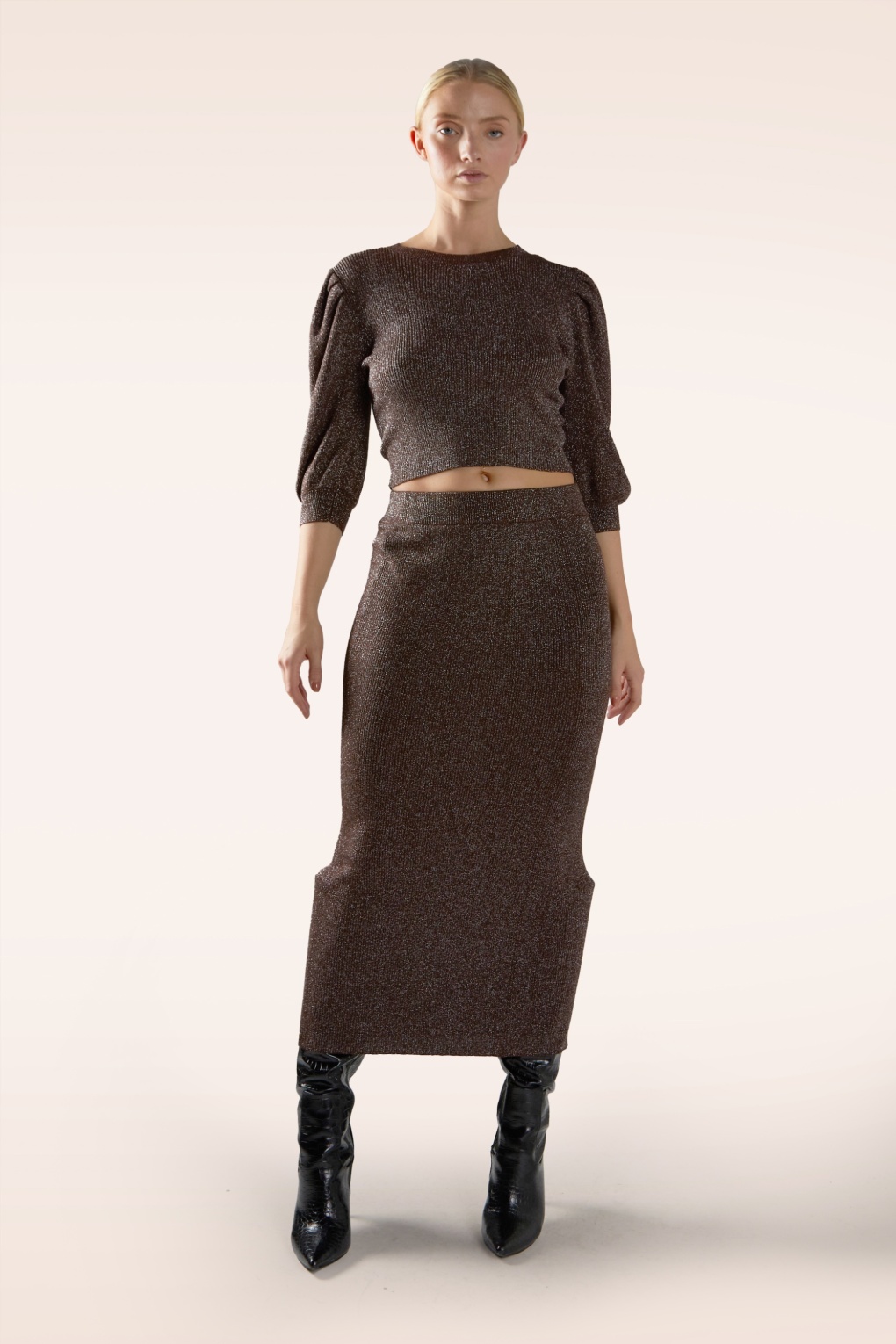 282988-Glamorous-54349-Cocoa-Glint-Knitted-Skirt-in-Brown-00001-full