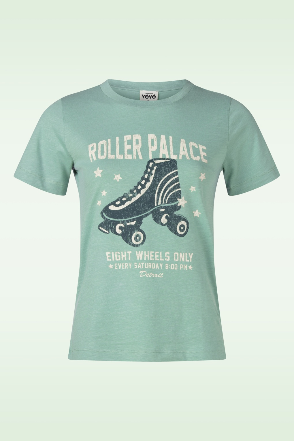 287293-Mademoiselle-Yeye-55410-T-Shirt-Green-Rollerskate-260311-001W-full