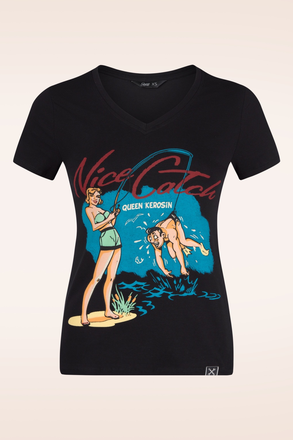 272099-Queen-Kerosin-53021-T-Shirt-Black-Nice-Catch-V-Neck-250224-001W-full