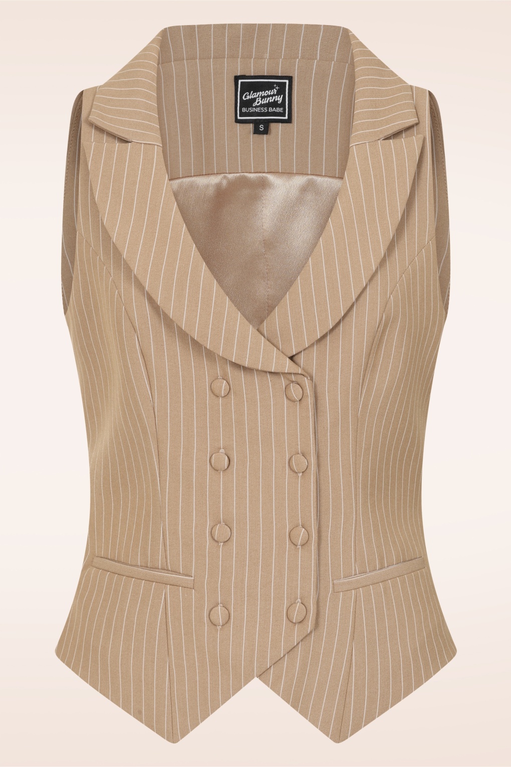 289303-Glamour-Bunny-Business-Babe-55919-Gilet-Willow-Pinstripe-Beige-260310-001W-full