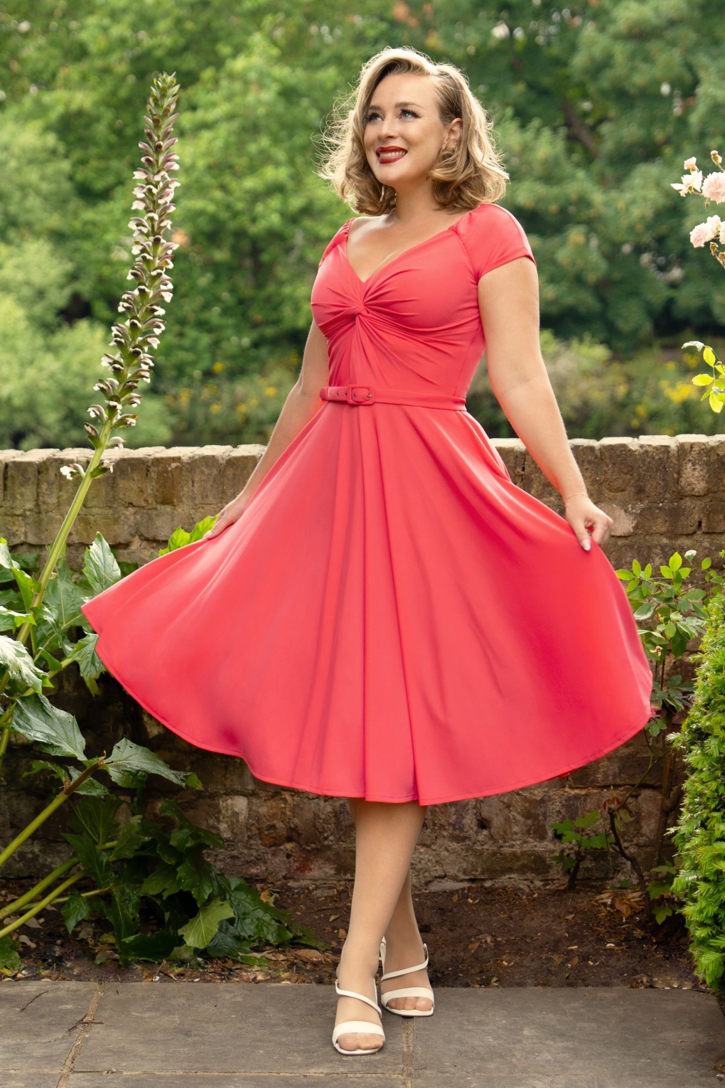 273124-Glamour-Bunny-52253-Dress-Swing-Coral-Norma-Jeane-241220-005MW-full