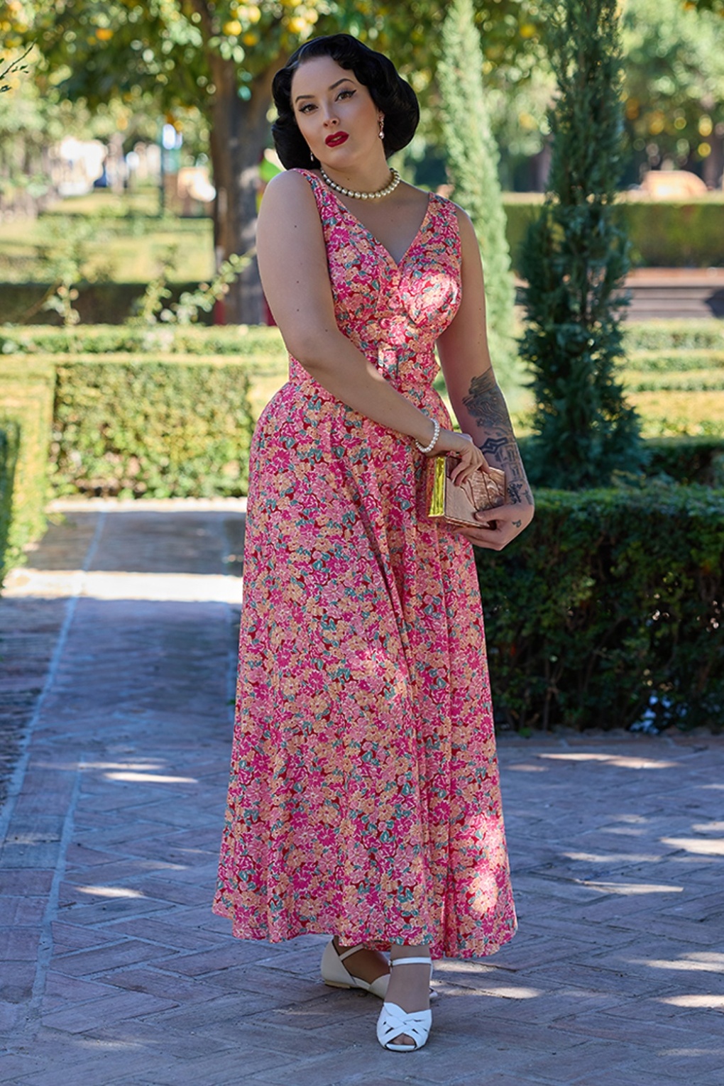 288528-Miss-Candyfloss-56179-Jumpsuit-Peach-Floral-260104-001W-full