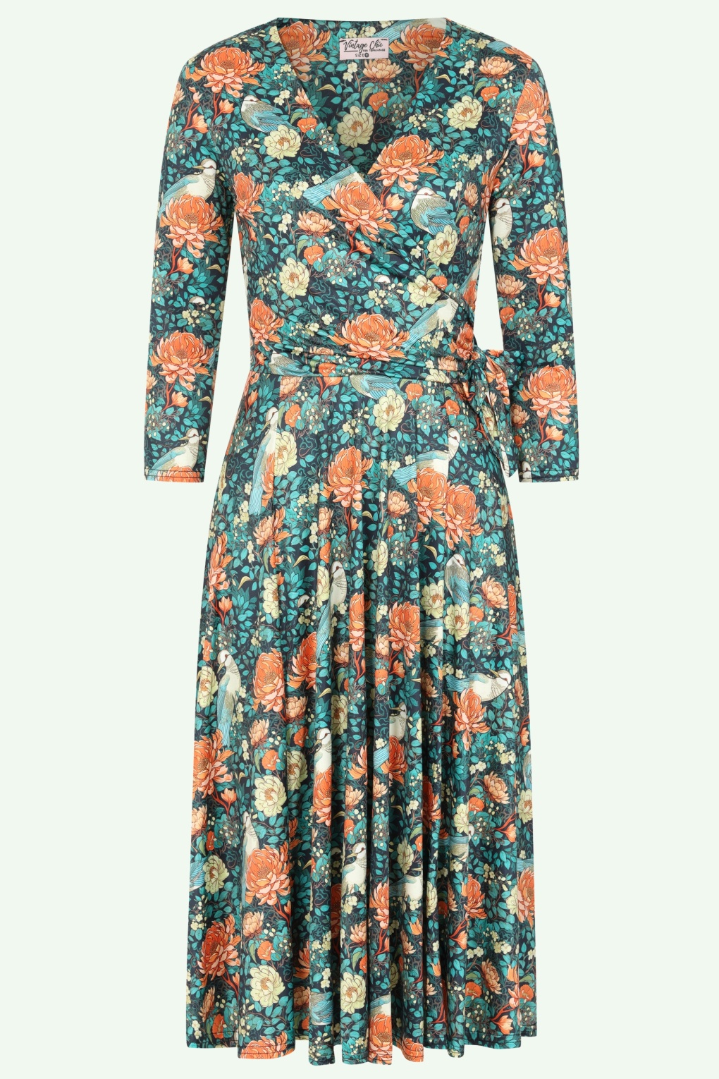 290401-Vintage-Chic-57409-Flower-Bird-Swing-Dress-Blue-260709-001-full